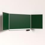 wandmontierte Klapptafel, Stahlemaille grün, 120x200 cm HxB 